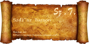 Szász Tuzson névjegykártya